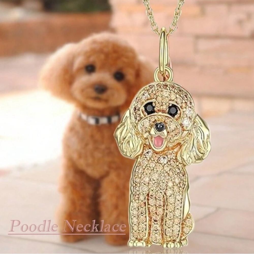 Poodle Rhinestone Necklace‎